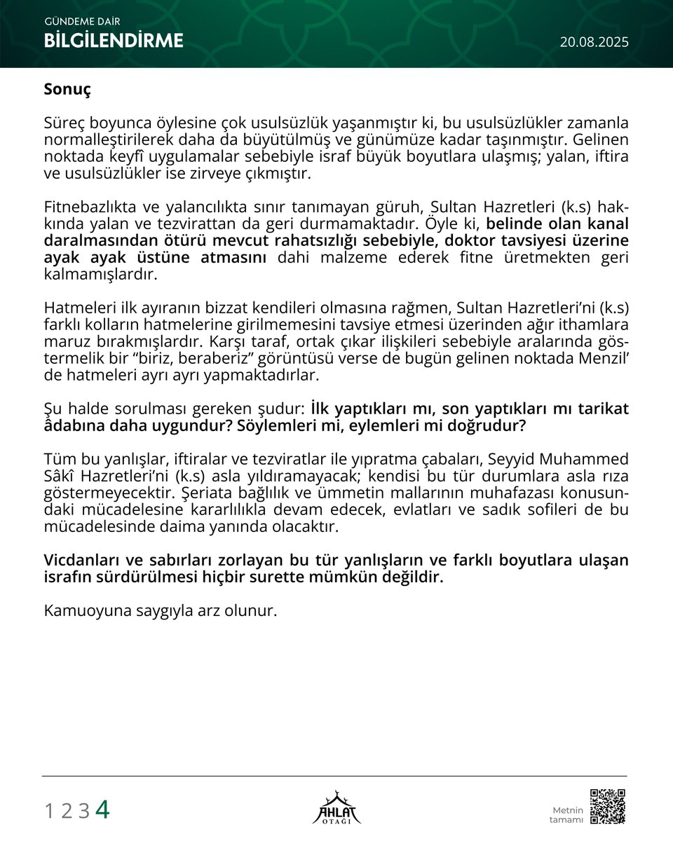 Gündeme Dair Bilgilendirme   

Menzil Köyü'nde yaşanan son gelişmeler