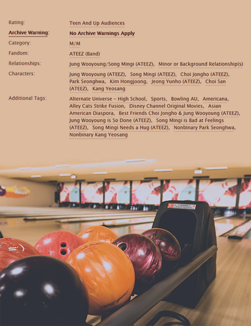 theomegapoints's tweet photo. "forever searching for my own kind of strength" [02/??]
WY/MG high school sports drama for @disneyficfest
📑: americana, alley cats strike fusion, bowling au, asian american diaspora

🔗: https://t.co/FEJFJdAJmD https://t.co/bQpil60HGz
