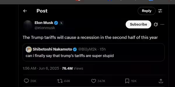 y'all remember this tweet? 

Is my Zero Ghost pattern day the canary in the coal mine. 

The timing of the Ghost is perfect n <a href="/elonmusk/">Elon Musk</a> did indeed delete that tweet!

But you can't delete what the stock market is indicating!

Have a nice day DJT😁

👻🇺🇸
<a href="/realDonaldTrump/">Donald J. Trump</a>