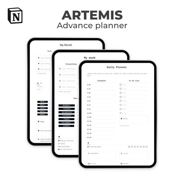 DesignDesign_'s tweet image. Artemis | Pro Life Planner - Notion Template [by ] 
 iamyisus.gumroad.com/l/daily-planne… 
  #graphicdesigner #artist