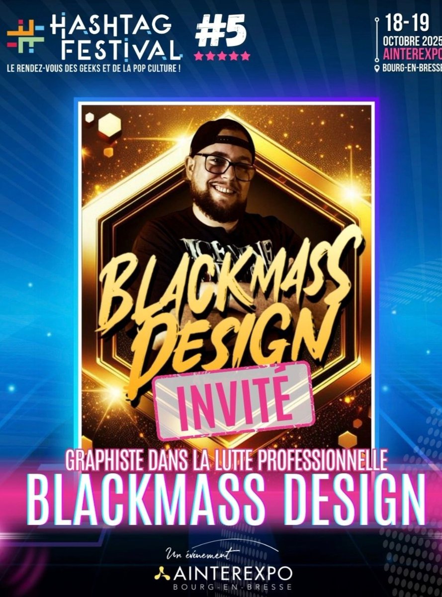 BlxckmassDesign's tweet image. OFFICIEL - Je serai donc présent du côté du @FestivalHashtag à bourg en bresse dans le 01 ( à 1 heure de Lyon ) en tant qu'invité . N'hésitez pas à venir papoter catch ca sera avec plaisir ! On se voit le 18 et 19 octobre ! Venez nombreux !
#catch #wwefrance #catchfrançais #wwe