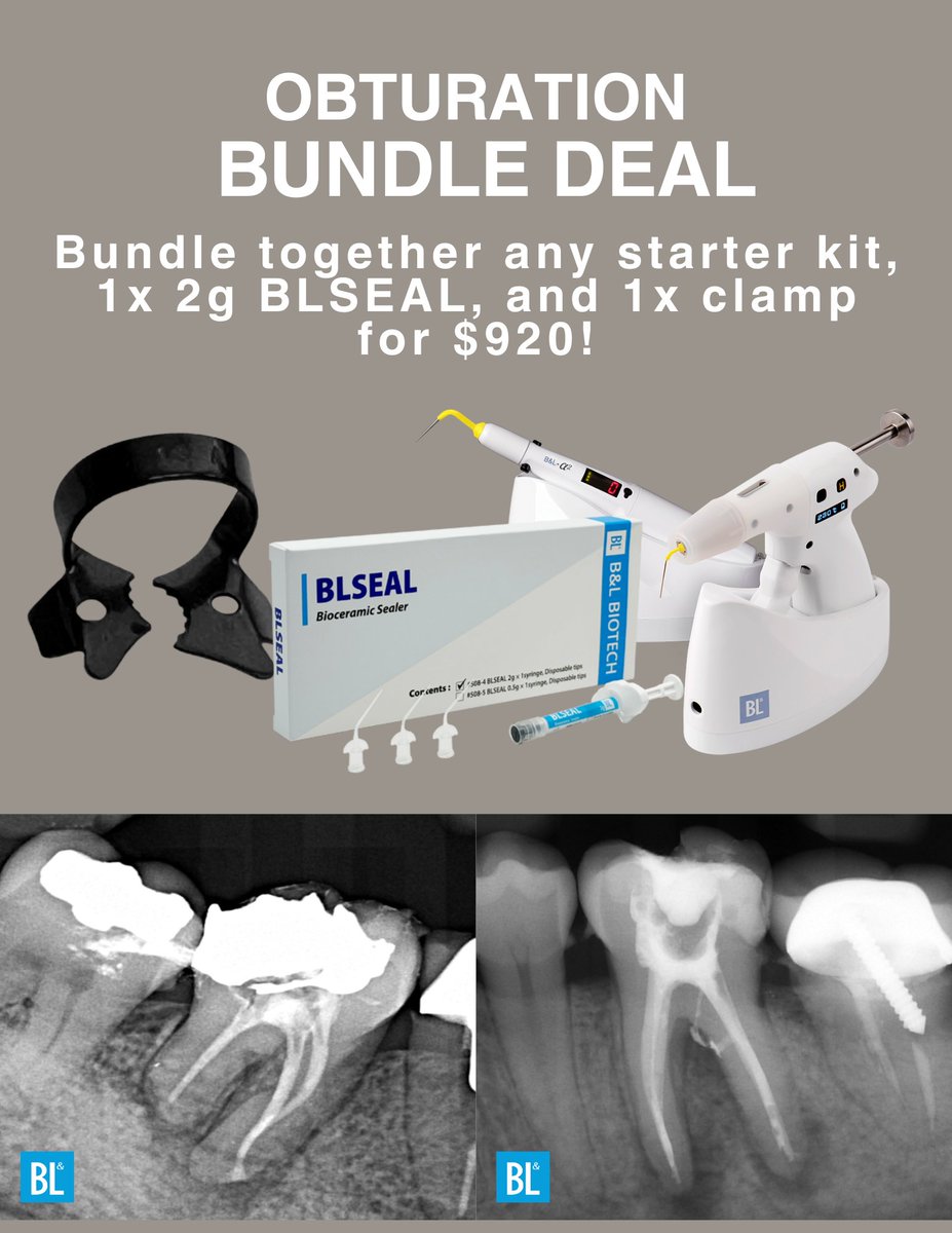 bnlbiotech's tweet photo. Check out B&amp;L's Starter Kit+BLSEAL+Clamp Bundle Deal! #promotions #deals #dentistry https://t.co/iJwT5x19ps