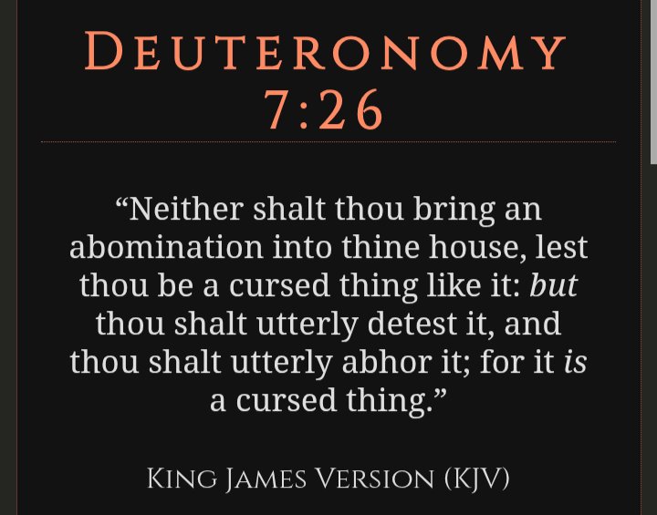 What abominations are you bringing into your house? 

Discernment and righteous hunger come from God's Holy Spirit, through faith in Jesus Christ alone. Believe and repent. Quench not the Spirit of Truth, or else be led away by the spirit of lies.