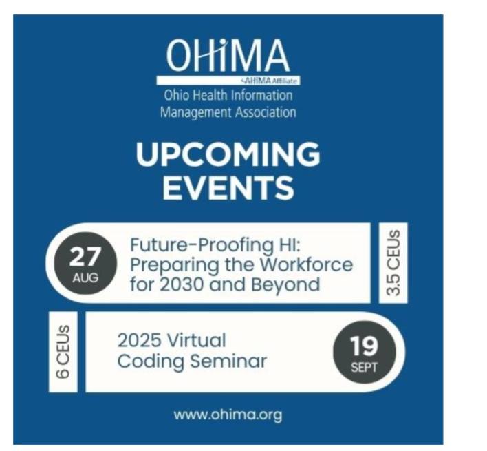 Register by 8/22 to join OHIMA’s Future-Proofing HI Virtual Event at the Member Rate. Check your email for all the details, registration information, and a special Promo Code to use.
#WSHIMA