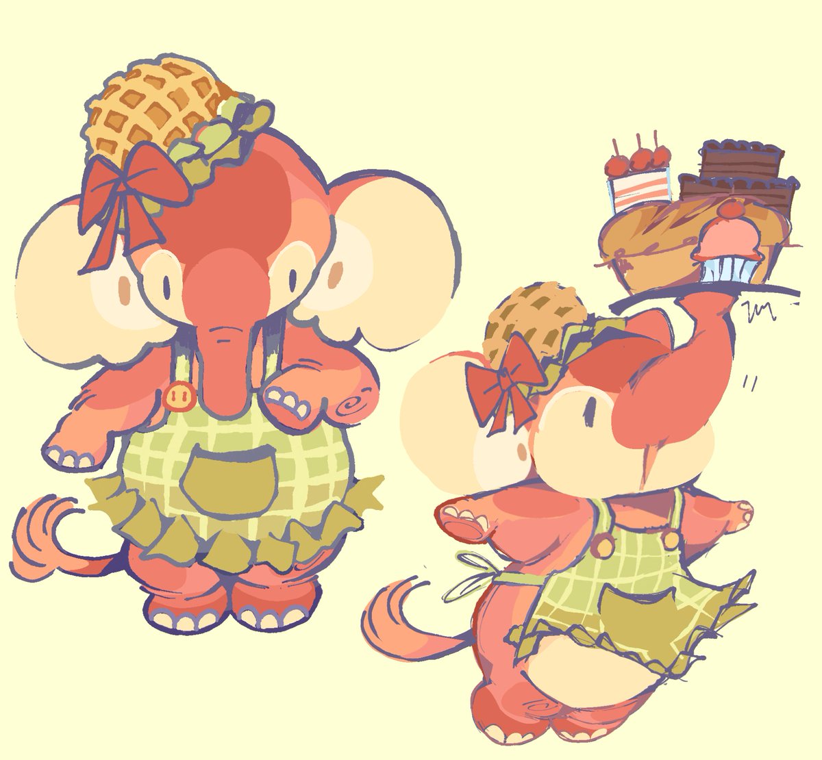 stale_pancakes's tweet image. the people loved apple elephant