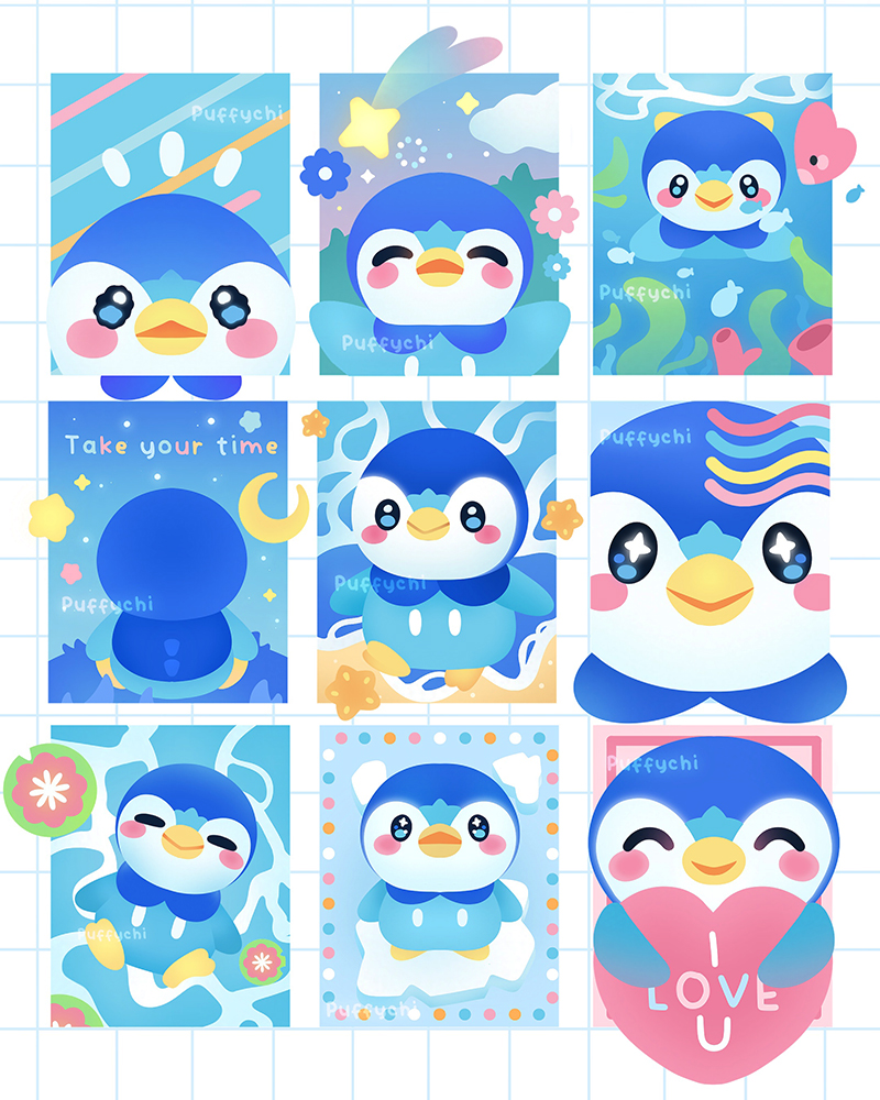 piplup stamps ˖°𓇼🌊⋆🪼🫧
