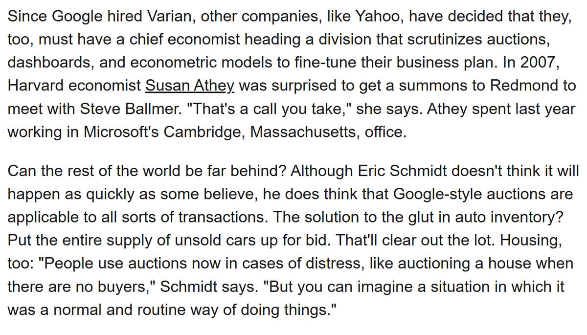 Hal Varian's retirement from Google is a major event. He was the architect of many aspects of Google's modern business operations and was copied by others

I highly recommend this <a href="/WIRED/">WIRED</a> article from 2009, which called him the "high priest of Googlenomics"
wired.com/2009/05/nep-go…