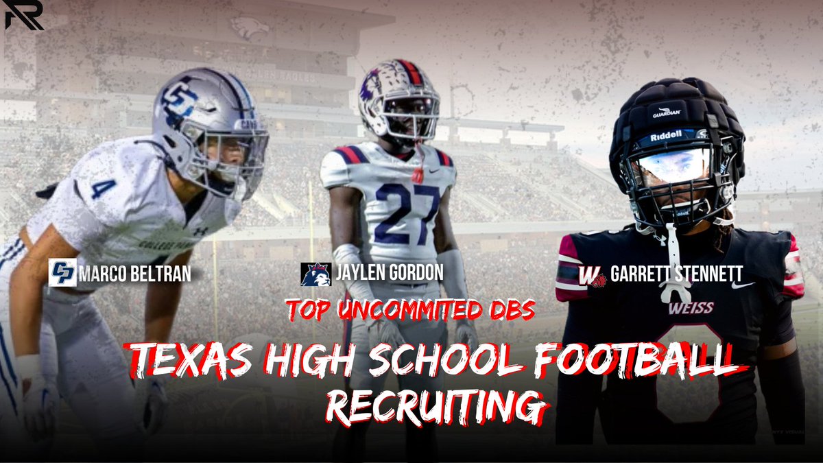 Emmanuel Charles-Lobo (@echarleslobo) on Twitter photo Top Uncommitted Senior #TXHSFB DBs Heading into this Season
🏈<a href="/StennettGarret1/">Garrett Stennett</a>
🏈<a href="/Jay1endadon/">Jaylen “(landlord)” gordon</a>
🏈<a href="/marcoBeltran08/">Marco Beltran</a>
🏈<a href="/BraylenG211/">Michael “Braylen” Griffin</a>
Full list(free read): rallypreps.com/top-uncommitte… Top Uncommitted Senior #TXHSFB DBs Heading into this Season
🏈<a href="/StennettGarret1/">Garrett Stennett</a>
🏈<a href="/Jay1endadon/">Jaylen “(landlord)” gordon</a>
🏈<a href="/marcoBeltran08/">Marco Beltran</a>
🏈<a href="/BraylenG211/">Michael “Braylen” Griffin</a>
Full list(free read): rallypreps.com/top-uncommitte…