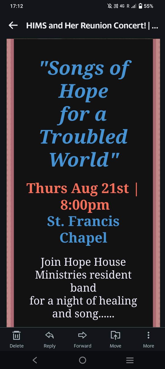 Come out this Thursday to hear and sing inspirational songs of Hope with the HIMS &amp; Her at Little Portion Friary.
