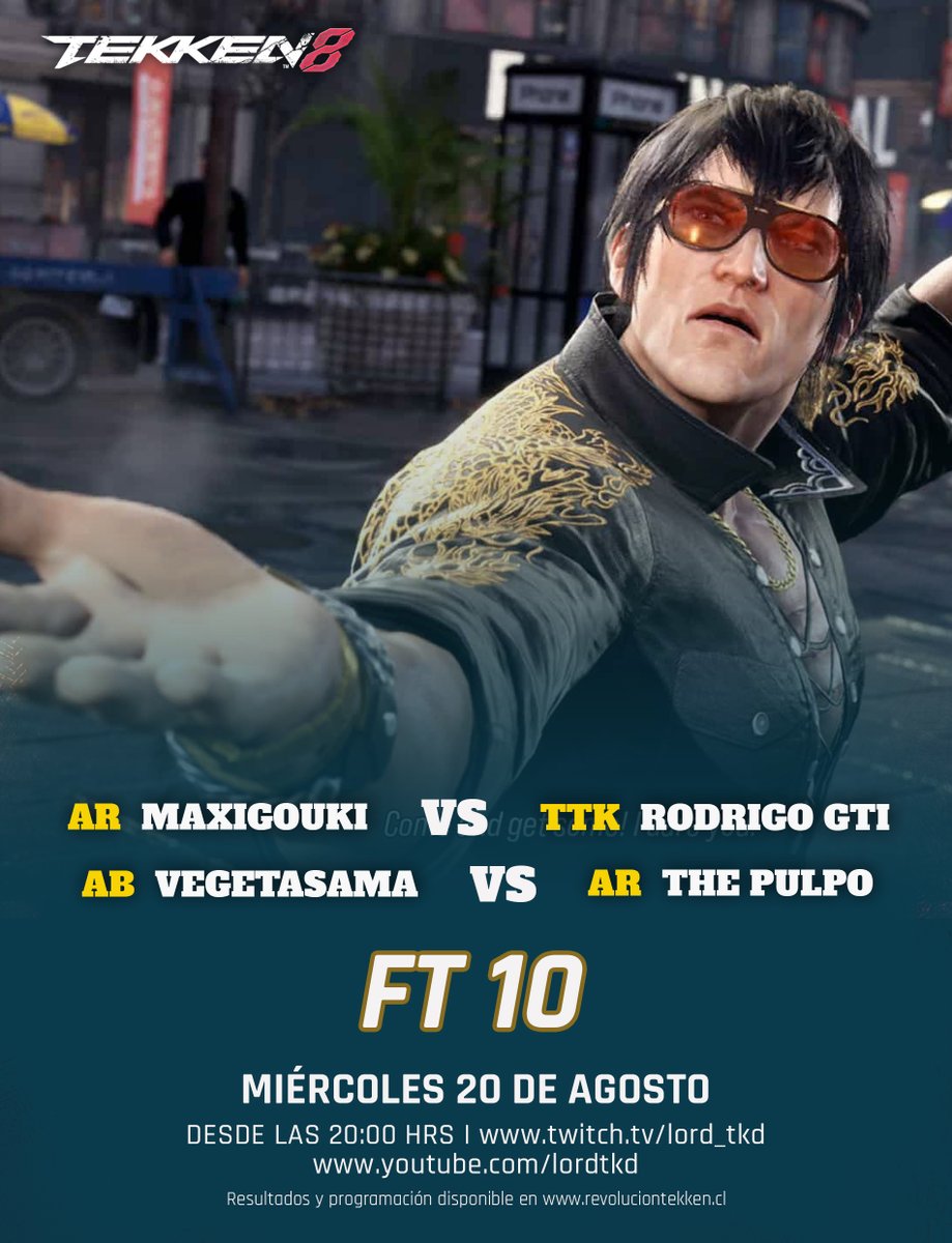 Lord TKD (@lord_tkd) on Twitter photo Hoy miรฉrcoles vamos con estos FT10 ๐ฅ
๐น AR Maxigouki vs TTK Rodrigo GTI
๐น AB Vegetasama vs AR The Pulpo
๐ฆ๐ท ๐ง๐ท ๐บ๐พ ๐ต๐พ: 21:00 hrs
๐จ๐ฑ ๐ง๐ด ๐ป๐ช ๐ฉ๐ด: 20:00 hrs
๐ต๐ช ๐ช๐จ ๐จ๐ด: 19:00 hrs
๐ฒ๐ฝ ๐ฌ๐น ๐ณ๐ฎ: 18:00 hrs
๐ช๐ธ: 02:00 hrs
๐ต twitch.tv/lord_tkd
๐ด youtube.com/lordtkd
Los esperoโ๏ธ Hoy miรฉrcoles vamos con estos FT10 ๐ฅ
๐น AR Maxigouki vs TTK Rodrigo GTI
๐น AB Vegetasama vs AR The Pulpo
๐ฆ๐ท ๐ง๐ท ๐บ๐พ ๐ต๐พ: 21:00 hrs
๐จ๐ฑ ๐ง๐ด ๐ป๐ช ๐ฉ๐ด: 20:00 hrs
๐ต๐ช ๐ช๐จ ๐จ๐ด: 19:00 hrs
๐ฒ๐ฝ ๐ฌ๐น ๐ณ๐ฎ: 18:00 hrs
๐ช๐ธ: 02:00 hrs
๐ต twitch.tv/lord_tkd
๐ด youtube.com/lordtkd
Los esperoโ๏ธ