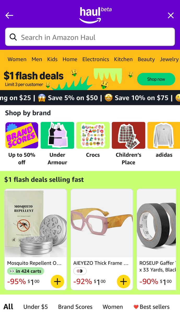 tawnyZomby's tweet photo. have y'all seen the new temu-fication amazon haul beta? designed for 'impulse buys' https://t.co/2f0RmlxYqs