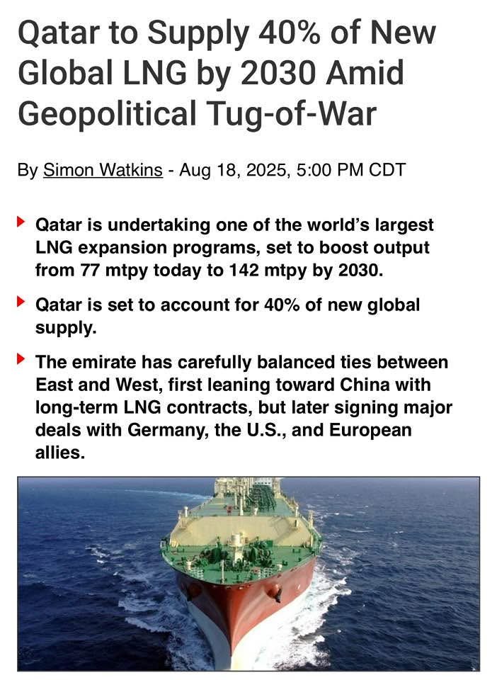 🇨🇦 - Canada could have had a huge piece of this business but our black face fired school teacher and know our elbows up failed banker say there was no business case for LNG