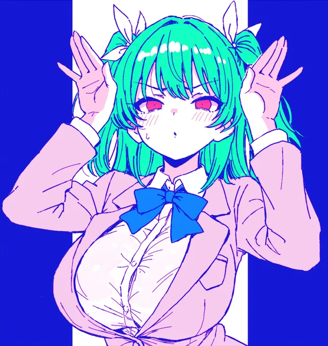 バニーの日落書き うさちゃんポーズでも...いいか?