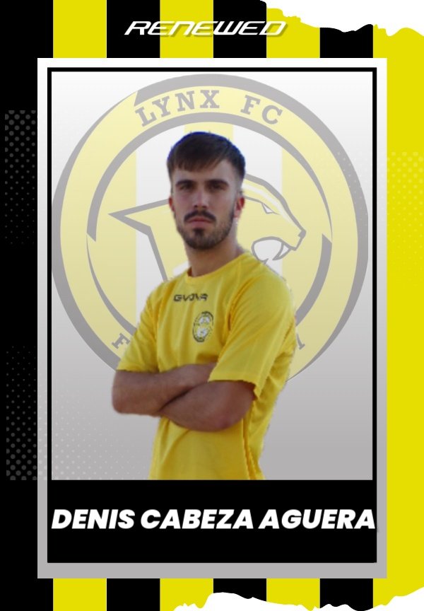 Denis Cabeza Aguera has also renewed with us again this year.

Denis signed for us last season &amp; has settled nicely into the squad.

One Family💛

#weliveforever #onefamily #lynxfc #lynxfootball #newseason #renewed #football #gibraltar