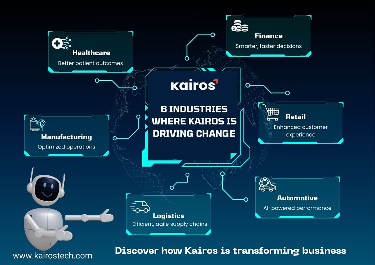 From #healthcare to finance, Kairos is transforming industries with smarter solutions!

Discover the 6 sectors where we’re driving change and delivering impact.

Ready to explore? kairostech.com

#Kairostech #DigitalTransformation #Innovation #IndustryLeaders