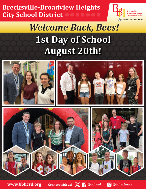 Welcome back, Bees!🐝Wishing our BBHCSD students, families, and staff an amazing 2025-2026 school year! ❤️💛