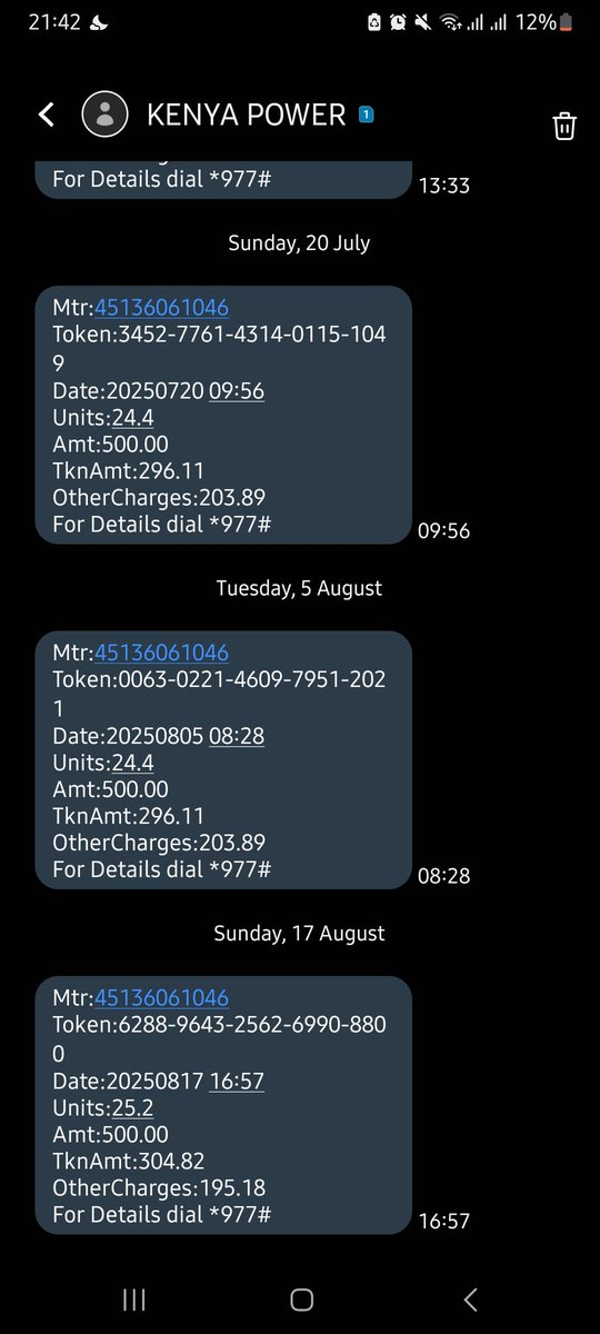 Alvinserem6's tweet photo. @kamulu_maluki @Ademba_47 @KenyaPower @KenyaPower_Care It seems it is different everywhere https://t.co/WDTqwS8XCm