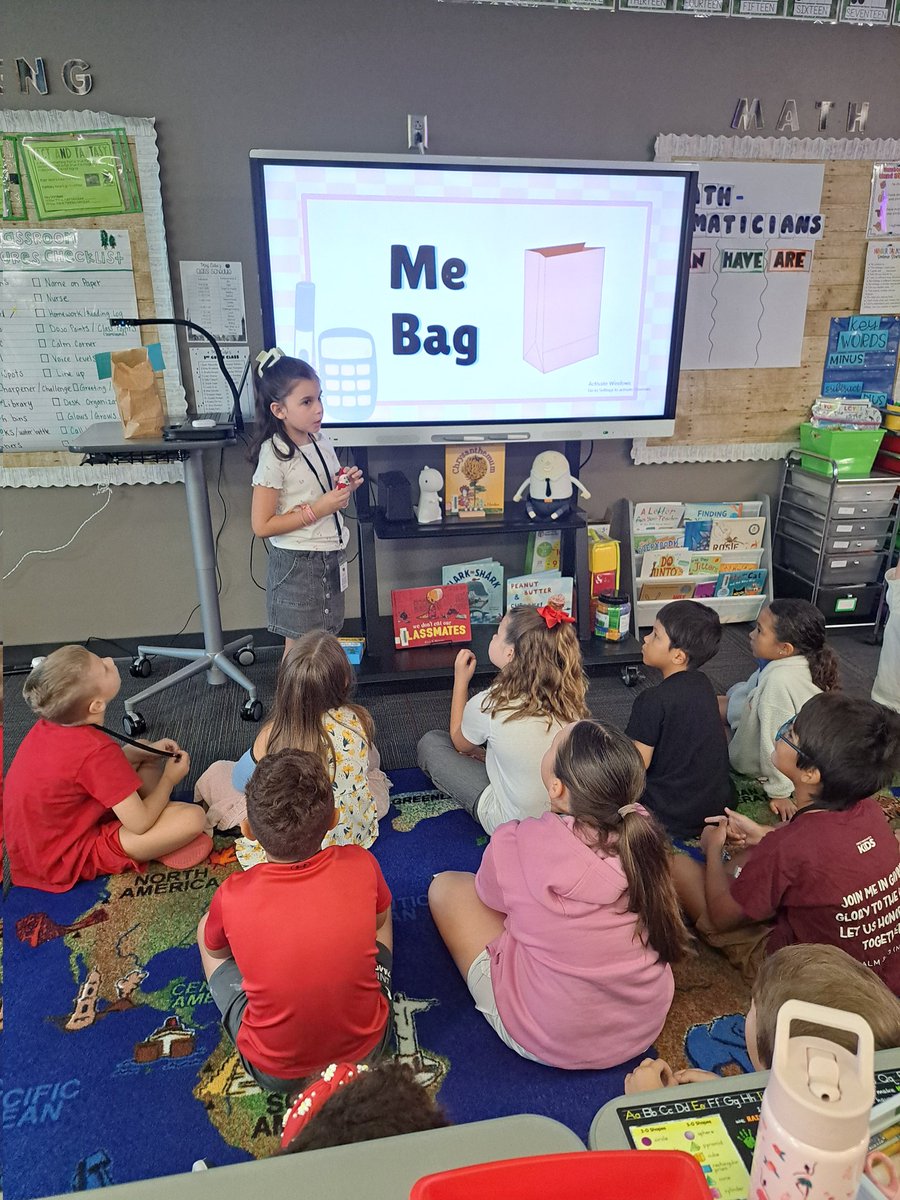 Day 2!! We're learning about what mathematicians and scientists do we also completed our classroom promise, practiced read to self, and shared some of our Me bags. I'm so thankful for your support and have loved the start of our year. 

#TeamMelissa