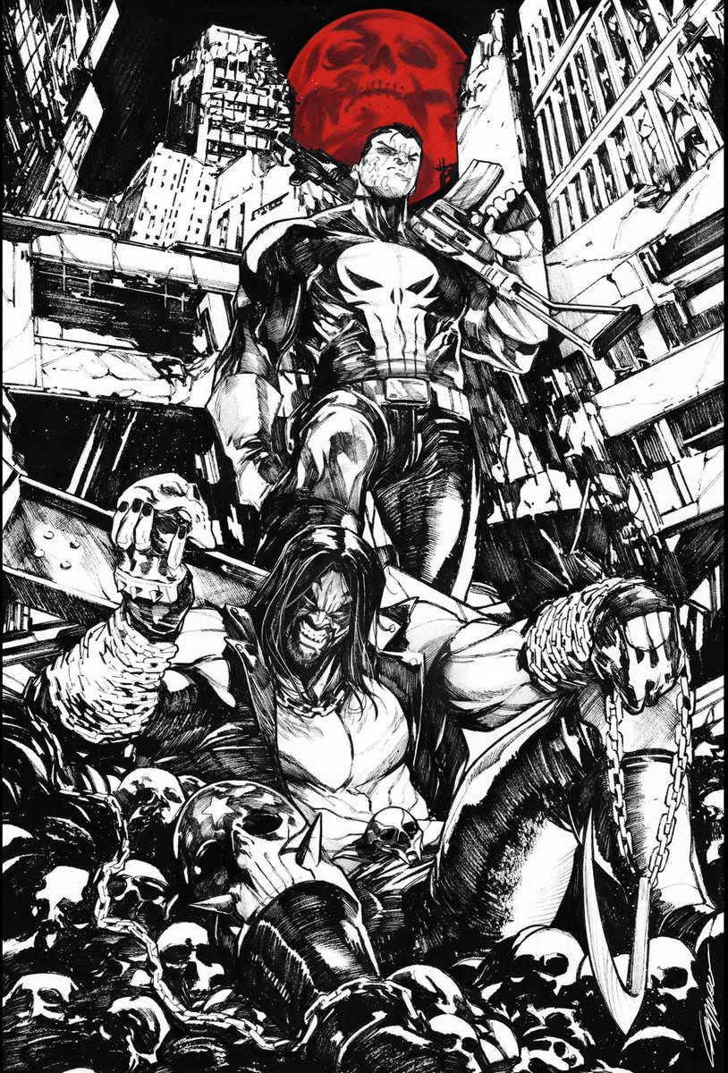 Alessandro Cappuccio (@alescappuccio) on Twitter photo Finally I can show you this exclusive cover I made for the Marvel/Dc cross over - Deadpool Batman, Feat. The Punisher and Lobo!
It is an immense honor to be part of the artists chosen for this initiative!
Cors by <a href="/iacono_mattia/">Mattia Iacono</a> Finally I can show you this exclusive cover I made for the Marvel/Dc cross over - Deadpool Batman, Feat. The Punisher and Lobo!
It is an immense honor to be part of the artists chosen for this initiative!
Cors by <a href="/iacono_mattia/">Mattia Iacono</a>