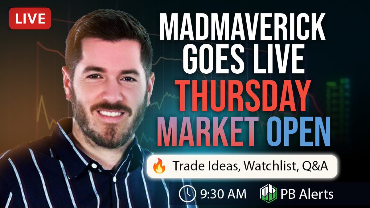 🚨 Reminder🚨 

Set your alarms for 9:15 EST to be ready for MadMavericks Livestream tomorrow morning! He had exceptional  call outs this week in the markets and will be going over his trades and what he is looking at THAT morning and looking into next week. A simple strategy