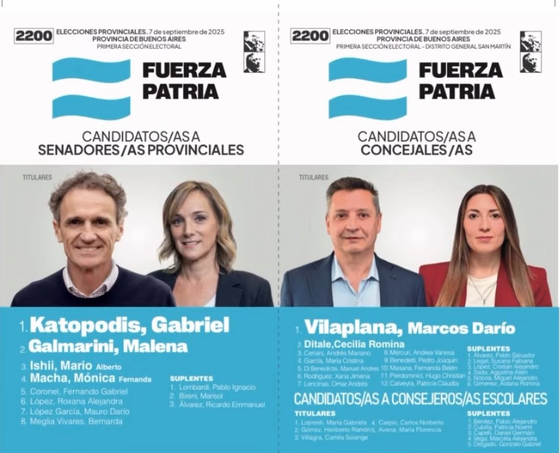 La boleta 100% san Martin =
 100% peronista !!!!!
Para frenar a #MileiEstafador 
 
#FuerzaPatria