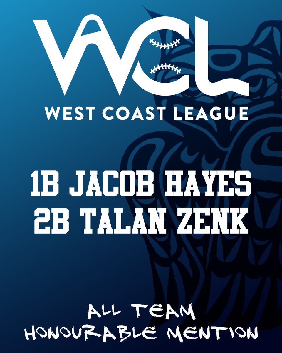Nanaimo NightOwls WCL (@wclnightowls) on Twitter photo Join us in congratulating two great athletes and teammates as Talan Zenk and Jacob Hayes are named to the <a href="/WCLBaseball/">West Coast League</a> All Teams Honourable Mention list!
#NightOwls #IlluminateTheDark #Baseball #Nanaimo #YCD Join us in congratulating two great athletes and teammates as Talan Zenk and Jacob Hayes are named to the <a href="/WCLBaseball/">West Coast League</a> All Teams Honourable Mention list!
#NightOwls #IlluminateTheDark #Baseball #Nanaimo #YCD