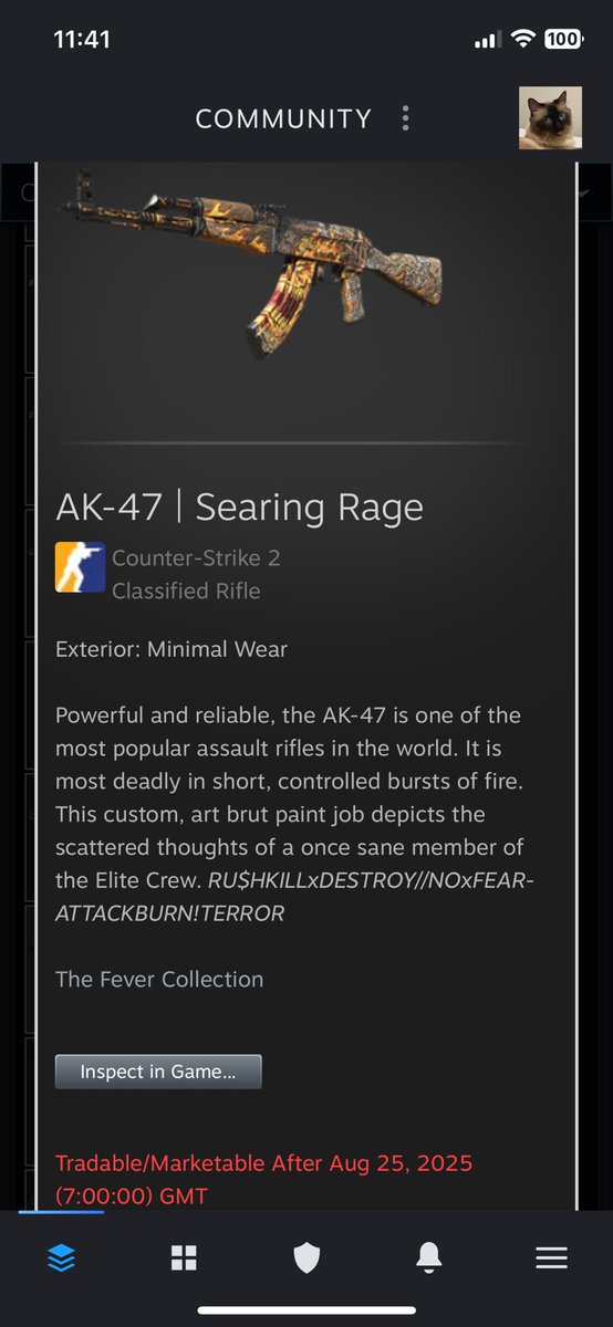nbkguapo's tweet image. Why not run another 🔥GIVEAWAY!🔥AK-Searing Rage MW 

How to enter:  
-Must be Following me.  
-RT &amp;amp; Like  
-Comment your favorite AK skin

Rolling on the 25th when it’s off trade lock!