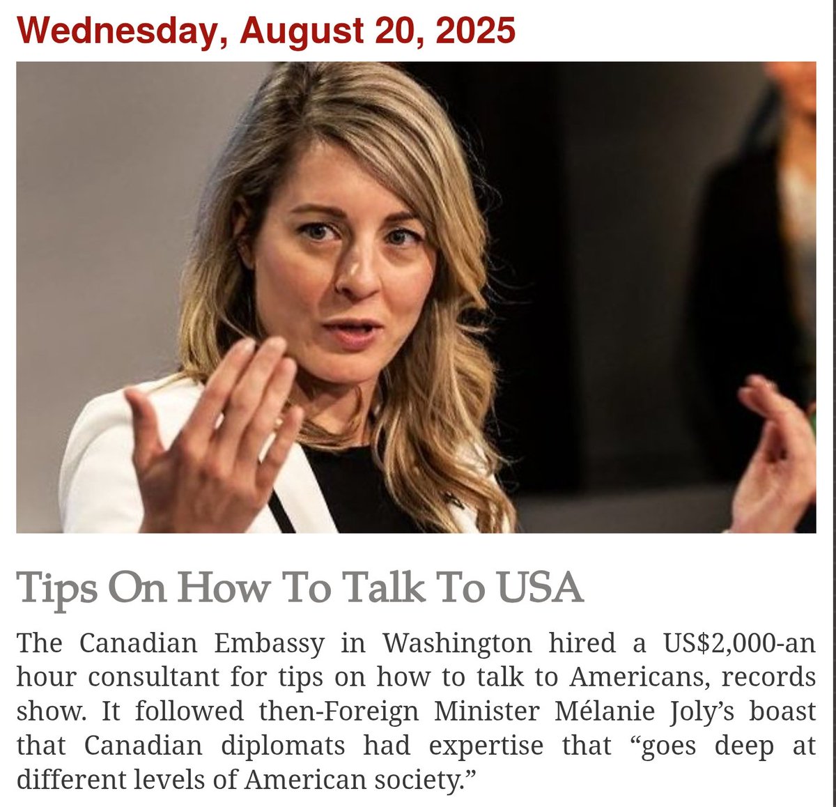 MarkCarney_Ego's tweet image. My Government is committed to the same wasteful and reckless spending of the last Government.

That's why we paid $2,000 PER HOUR, to teach us how to speak to Americans.

We are so dumb, we literally need to hire consultants to learn how to talk.

Good thing it's not our money.