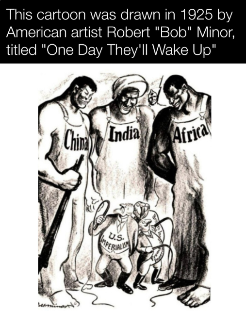 NurayOnoglu's tweet photo. Instagram'daki #historyinmemes hesabından aldım. 1925'te ABD'li karikatürist Robert Minor çizmiş. Adı, "Bir Gün Uyanacaklar" imiş. https://t.co/fSAKI8VLDV