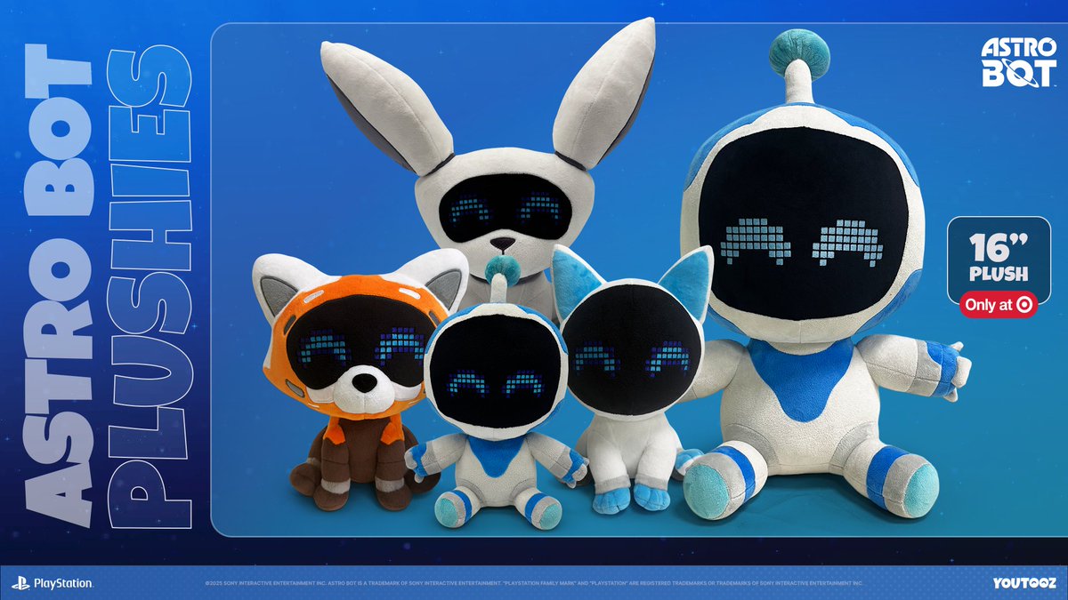 youtooz (@youtooz) on Twitter photo the gang's all here! 💙🤖
astro bot is back with a new plush collection releasing aug 26th at 3pm est 🫡 <a href="/TeamAsobi/">Team ASOBI</a> <a href="/PlayStation/">PlayStation</a> the gang's all here! 💙🤖
astro bot is back with a new plush collection releasing aug 26th at 3pm est 🫡 <a href="/TeamAsobi/">Team ASOBI</a> <a href="/PlayStation/">PlayStation</a>