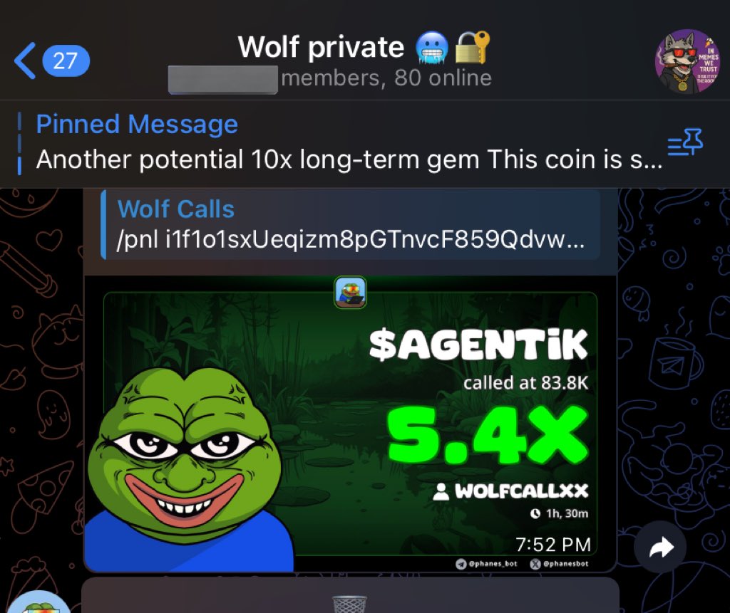 Wolfcallxx's tweet photo. Over 5x profit secured on $AGENTIK 💸
TG frens printing good💸
Early calls always on Telegram
Don’t miss out🚀
Ca-
i1f1o1sxUeqizm8pGTnvcF859QdvwPEAQnA935fpump
Join Telegram:
https://t.co/k69xasMcCs
#AGENTIK #Solana #memecoin #Trump #jimmyyjp #fenerinmacivar #TVKMaduraiMaanadu https://t.co/9neEa0UGea