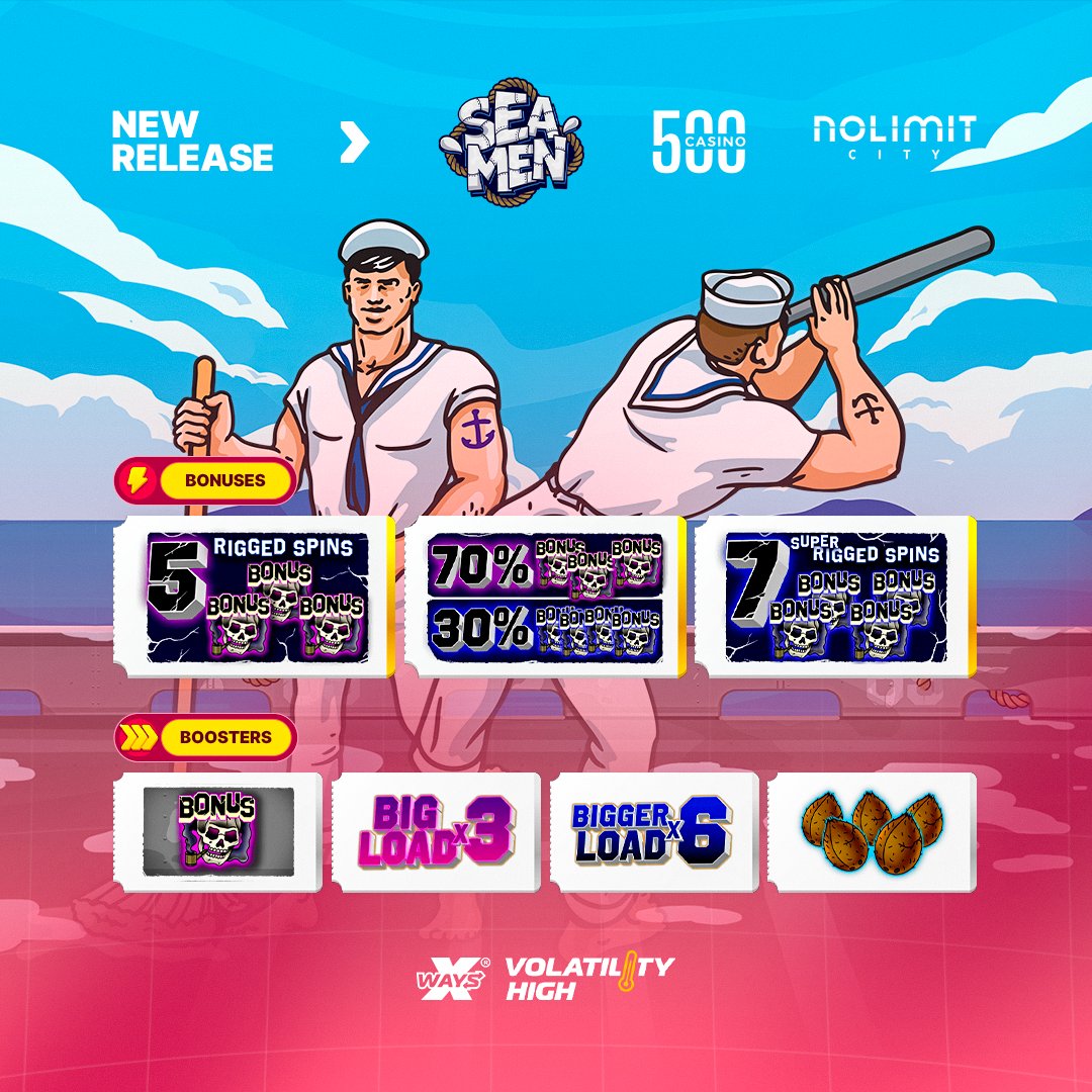 500 Casino (@500casino) on Twitter photo 🚨 NEW RELEASE  - Sea Men 🚨
We are giving away 100 Free Spins to a random person who 🔁 + tags a friend! 🚨 NEW RELEASE  - Sea Men 🚨
We are giving away 100 Free Spins to a random person who 🔁 + tags a friend!