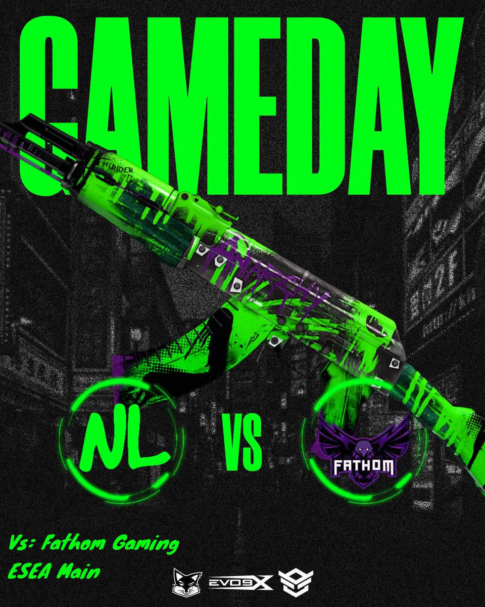 Neon Lights eSports (@neonlights_gg) on Twitter photo NL CS2
The boys return to ESEA tonight as they go against a tough Fanthom Gaming roster. Good luck boys 💪💪
We will be live on our Twitch
twitch.tv/NeonLightseSpo…
<a href="/ESEA/">ESEA League</a> Main
Vs <a href="/FathomGamingUSA/">Team Fathom Gaming</a>
10 pm est
<a href="/ItssBanss/">zBanss</a>
<a href="/lone_starrr/">LoneStarrr</a>
<a href="/BradWeiand/">Brad Weiand</a>
<a href="/DacScs2/">DacS</a>
<a href="/JTrops_/">Justin</a> NL CS2
The boys return to ESEA tonight as they go against a tough Fanthom Gaming roster. Good luck boys 💪💪
We will be live on our Twitch
twitch.tv/NeonLightseSpo…
<a href="/ESEA/">ESEA League</a> Main
Vs <a href="/FathomGamingUSA/">Team Fathom Gaming</a>
10 pm est
<a href="/ItssBanss/">zBanss</a>
<a href="/lone_starrr/">LoneStarrr</a>
<a href="/BradWeiand/">Brad Weiand</a>
<a href="/DacScs2/">DacS</a>
<a href="/JTrops_/">Justin</a>