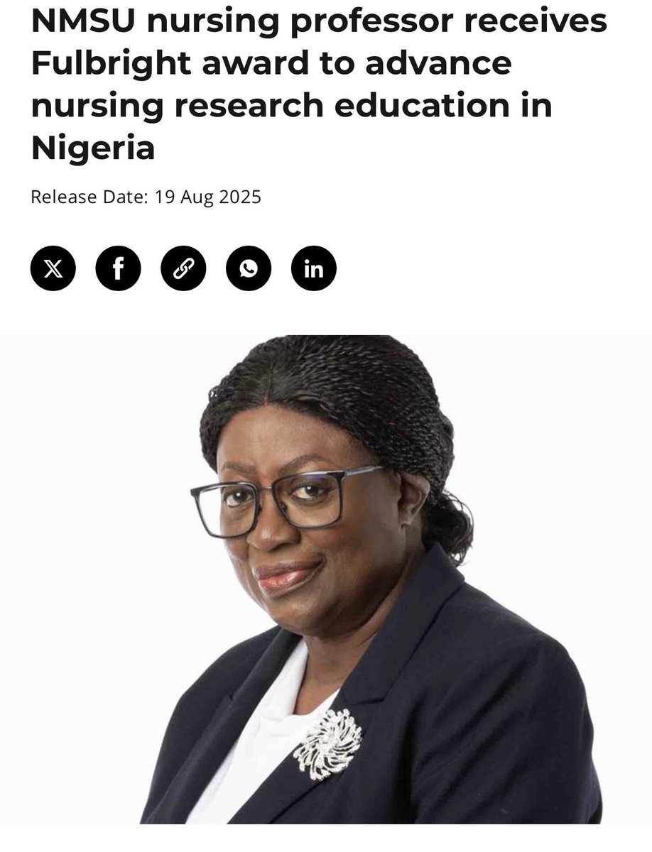 Congratulations to Dr. Jochebed Ade-Oshifogun on this incredible milestone. We <a href="/BlackNmsu/">NMSU Black Programs</a> are beyond proud and wish you well on this impactful project. 
#NursingResearch #AfricaNursingAdvancement #NMSUSchoolofNursing #Blackcess #GreatState #GoAggies