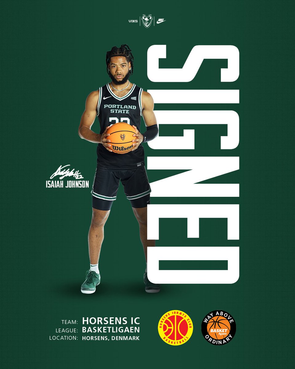 Portland State Men’s Basketball (@psuviksmbb) on Twitter photo 𝙎𝙄𝙂𝙉𝙀𝘿 ✍️
Congrats to <a href="/I_D_Johnson/">Isaiah Johnson</a> on signing a pro contract in Denmark. Go be great, Zay! 👐🇩🇰
#GoViks | #DefendTheShip 𝙎𝙄𝙂𝙉𝙀𝘿 ✍️
Congrats to <a href="/I_D_Johnson/">Isaiah Johnson</a> on signing a pro contract in Denmark. Go be great, Zay! 👐🇩🇰
#GoViks | #DefendTheShip