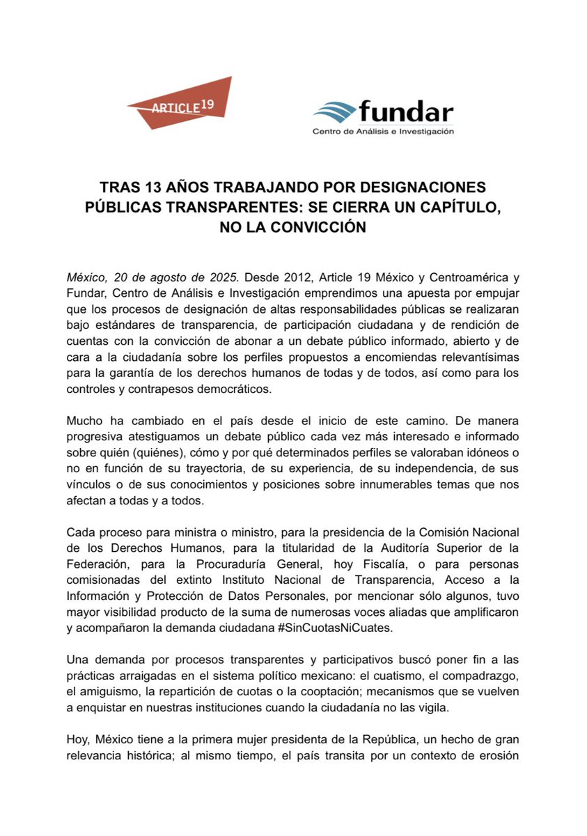 Designaciones tweet media
