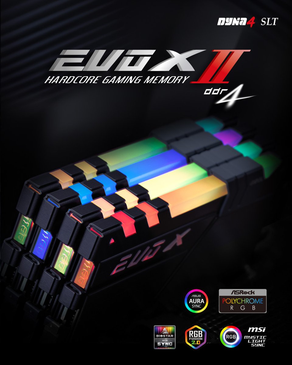 GeILMemory's tweet image. Witness the vibrant and stunning light effects of EVO X II! ✨ Fully compatible with most motherboard RGB software, you can easily switch to your desired lighting theme.

#GeIL #EVOXII #Memory #RAM #PcHardware #PCMR #RGB #computer #pcbuild #pcgamer #gamingpc  #pcmods #gamingrig