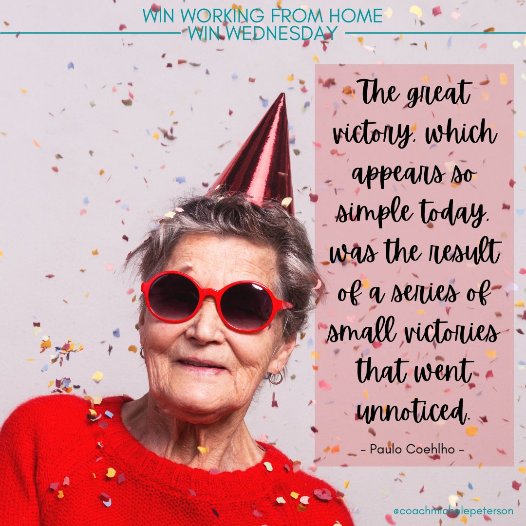 BizCoachMichele's tweet photo. Make it a point to notice all your small victories, friend! Do so, and you'll build unshakeable confidence in yourself. https://t.co/wWOWQ9QqWJ 👏👊 #winwednesday #winWFH #workingfromhome #wfhcoach #empoweringwomen #mindset #confidence https://t.co/AzIEEWCBs4