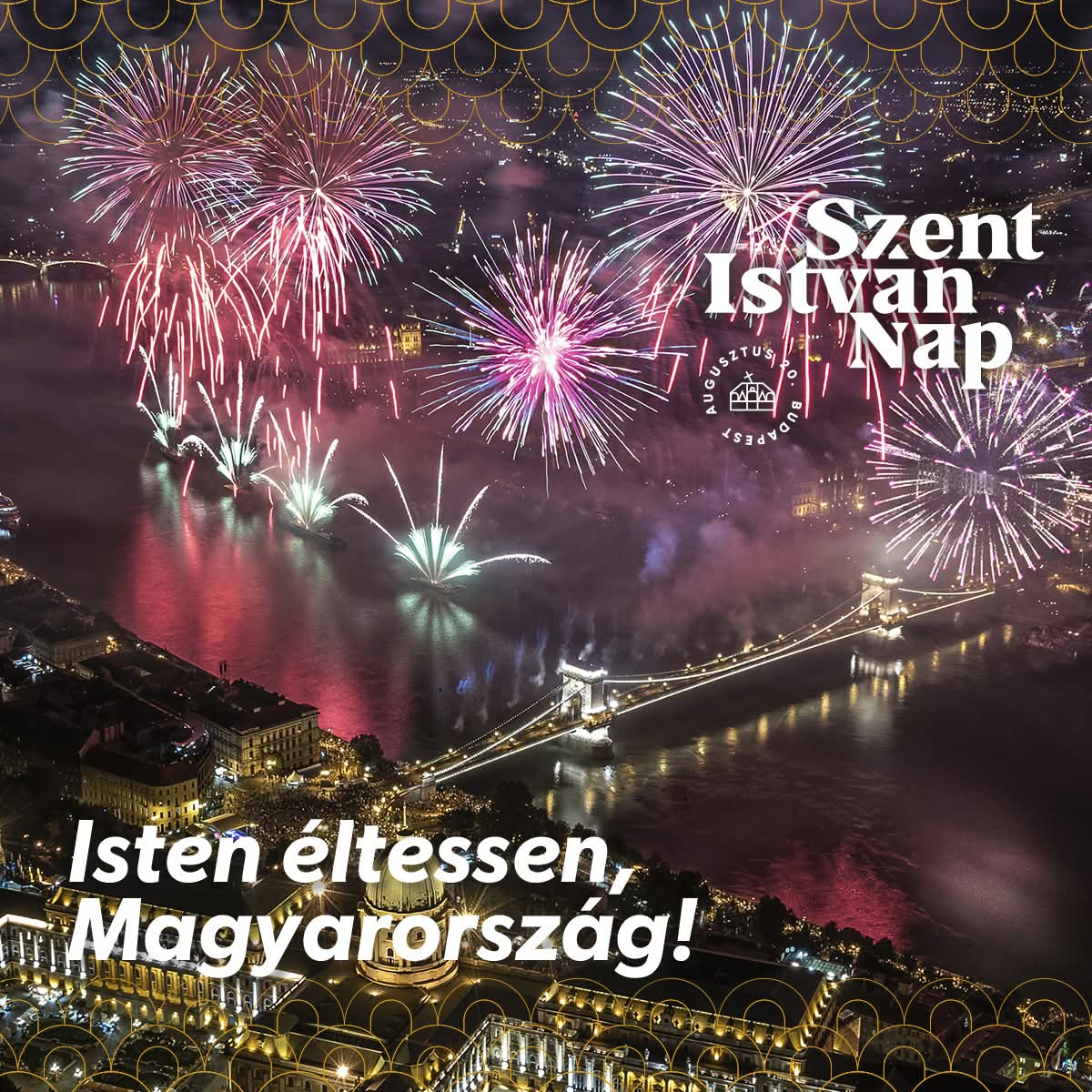 En place pour admirer le plus beau feu d'artifice d'Europe à l'occasion de la fête nationale magyar 🇭🇺 je vous mettrai les vidéos
