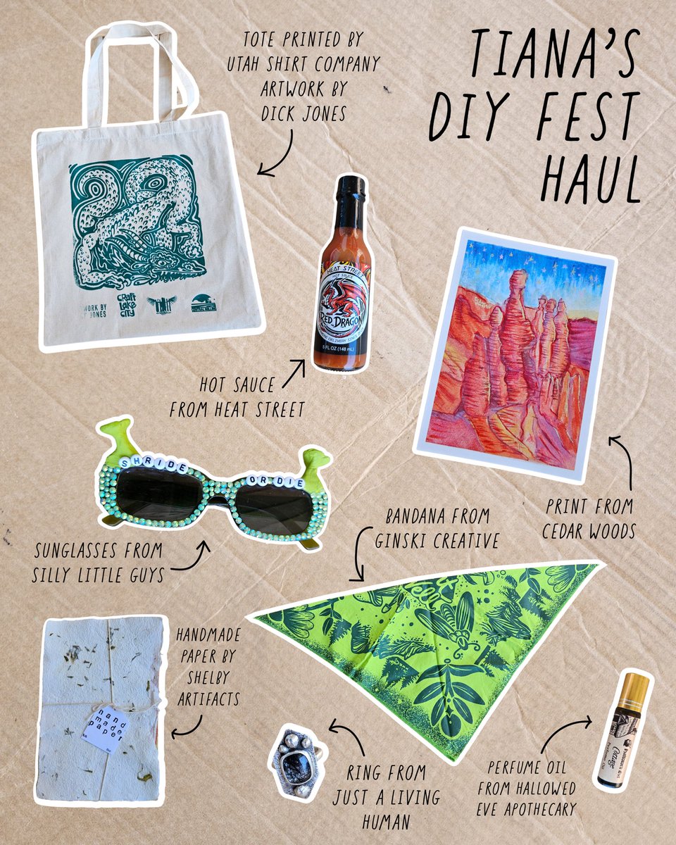 craftlakecity's tweet photo. Our team couldn’t resist doing a little shopping at this year’s DIY Fest ✨ From handmade jewelry to craft food and vintage finds, we loved supporting our fellow makers and bringing home treasures of our own. 💖

What did you pick up at the Festival this year? https://t.co/lNwdZiLdeN