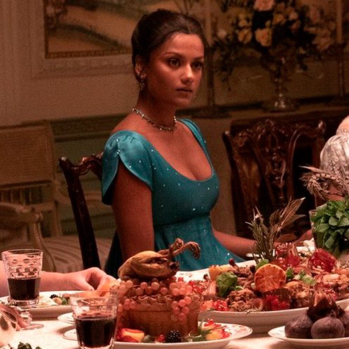 New/Old still of Simone Ashley as Kate Sharma for Bridgerton S2