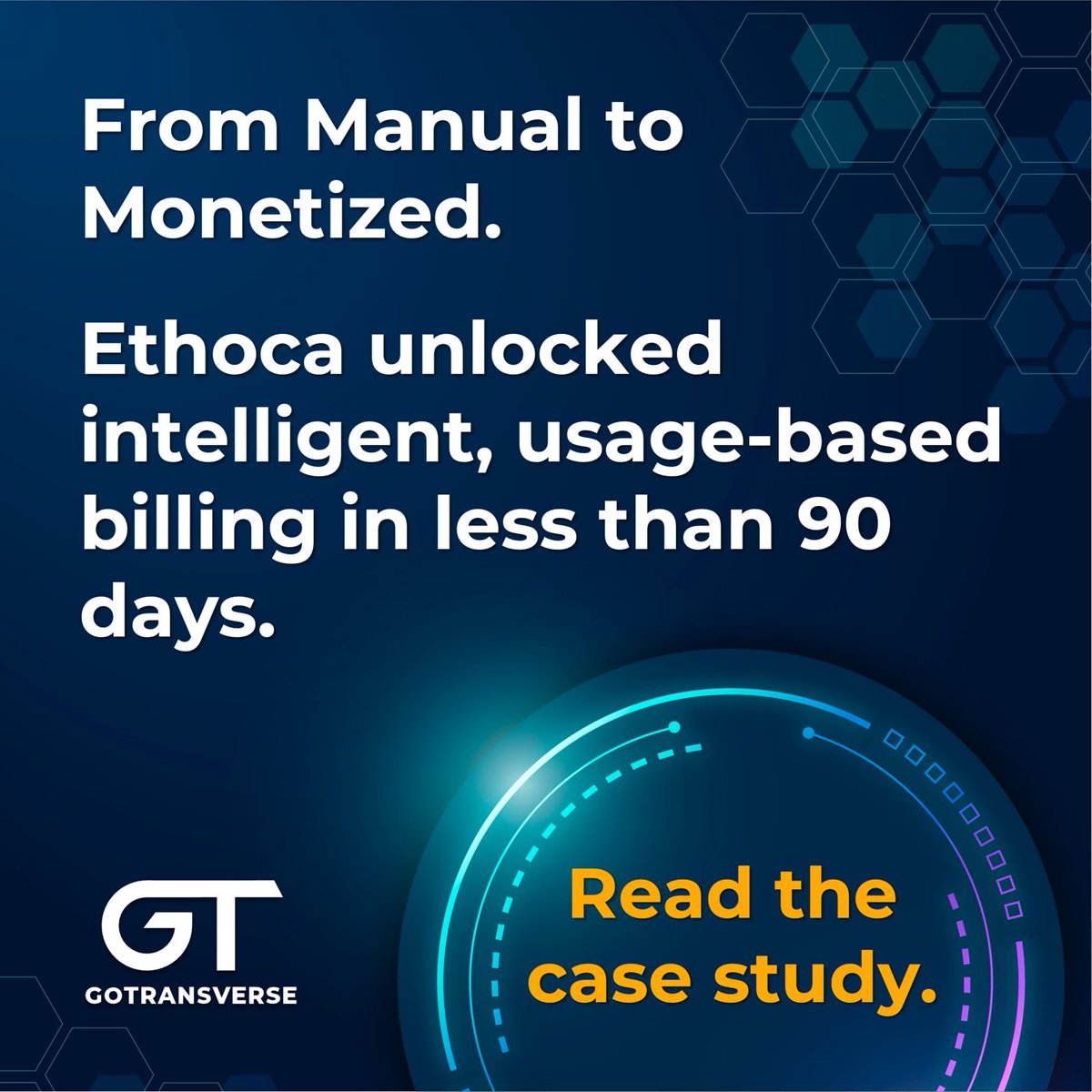 Ethoca activated flexible, usage-based billing in less than 90 days. 
- 20+ rating models 
- 1,500+ invoice lines 
- Multi-entity SaaS rollout 
- Live in under 90 days 

Read how they did it with Gotransverse: hubs.ly/Q03CC_Gw0