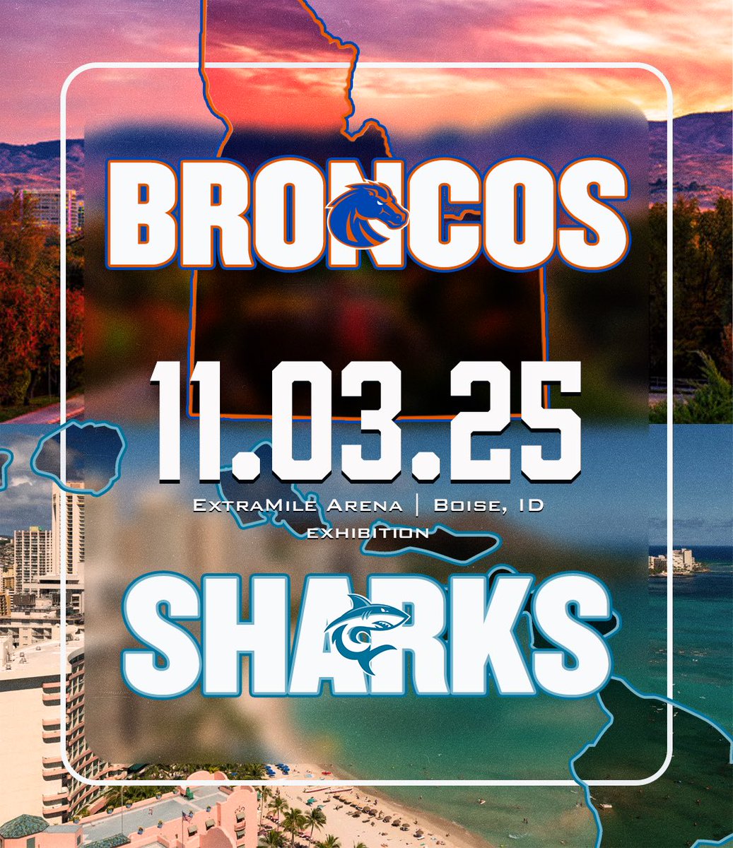 The Sharks open the 2025-26 season on the road in Boise, Idaho, taking on Division I Boise State! 🌊⛰️ 

#TheSharkWay 🦈