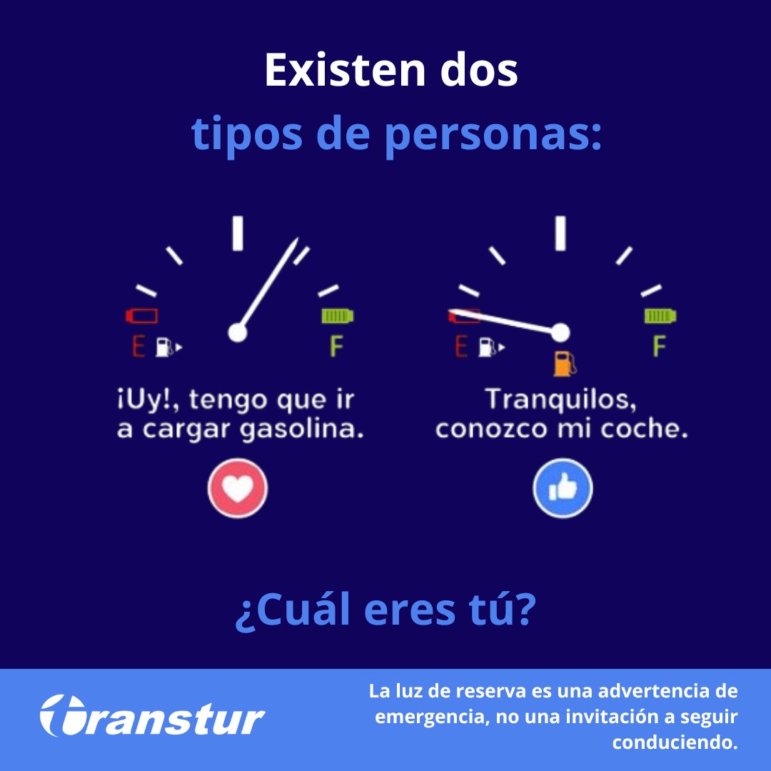 ✅Más vale llenar el tanque que llenar el taller de mecánica. 
Mantener el tanque con un nivel adecuado es un hábito de mantenimiento  preventivo simple, económico y que te salvará de reparaciones costosas y  situaciones de alto riesgo en la vía.
#Transtur