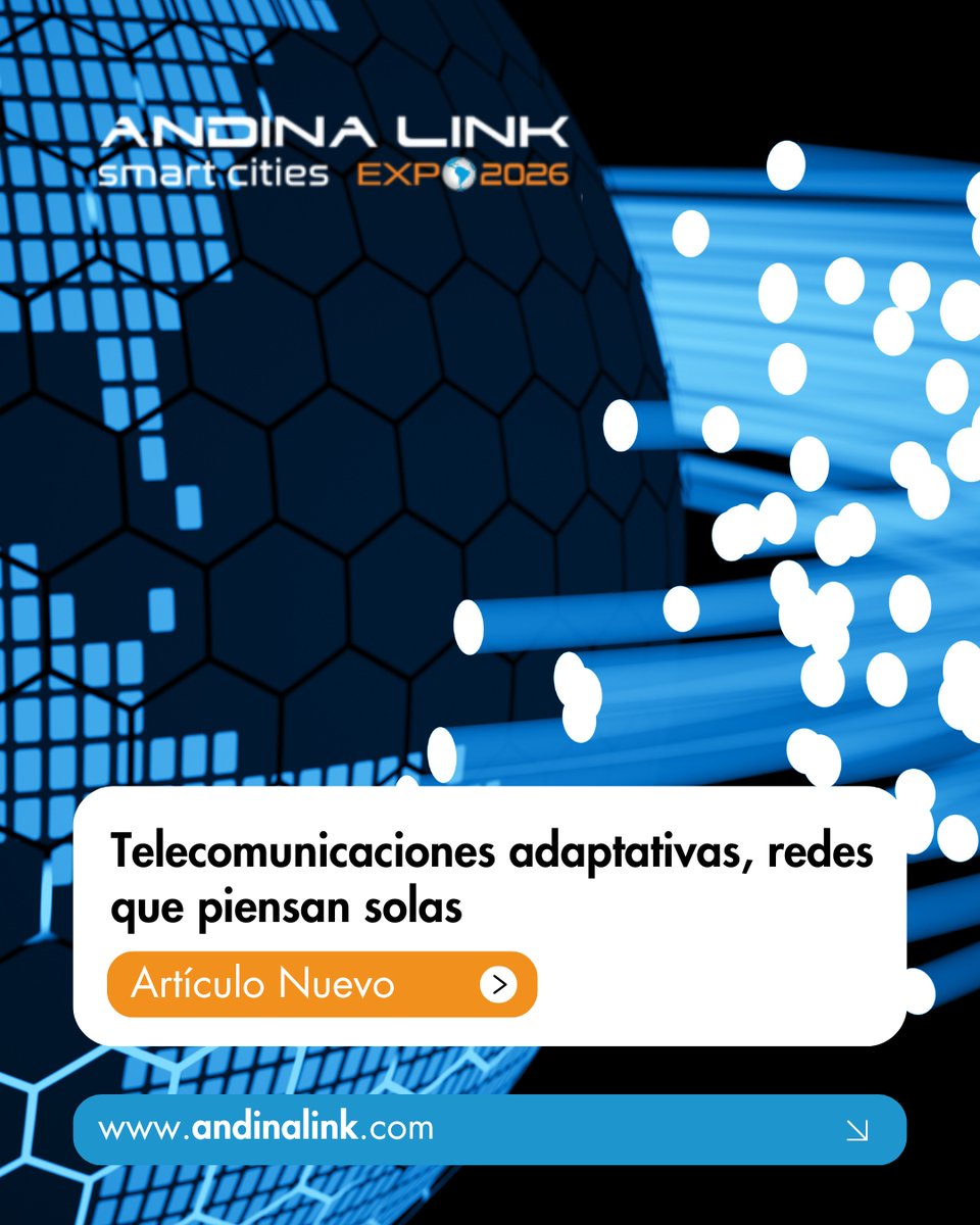 andinalink's tweet photo. 🔵💡 Las redes ya no solo conectan, ahora piensan.
Las telecomunicaciones adaptativas están transformando el futuro digital con infraestructuras capaces de tomar decisiones en tiempo real.

👉 Lee el artículo completo en https://t.co/3jWctDHOD9

#AndinaLink2026 https://t.co/6Cid8J8fZ2