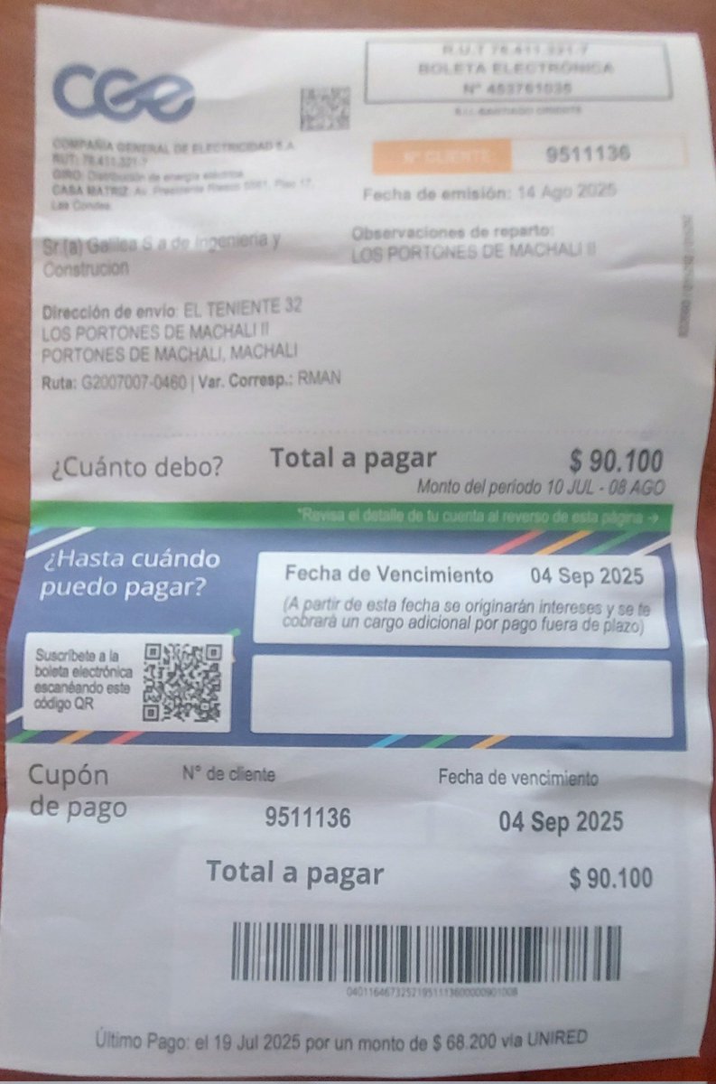 janocid1's tweet photo. Qué onda Sres. @CGE_Energia @CGE_Clientes , se están llenando con millones y millones los bolsillos, son care palo (por no decir otra cosa...tremendo abuso en los cobros y espero que @SEC_cl intervenga con este abuso!!! https://t.co/n7SWog9jCD
