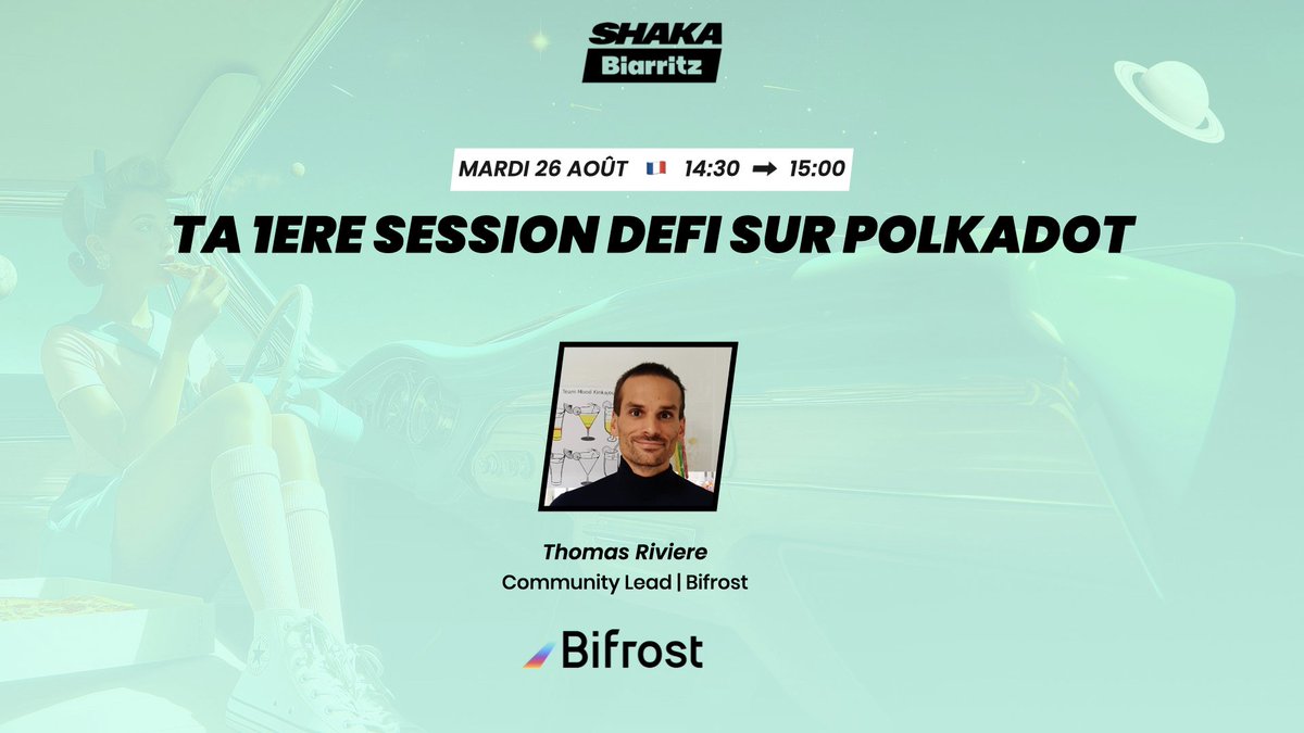 Le Nexus (@lenexus_org) on Twitter photo J-5 <a href="/SHAKA_events/">SHAKA Biarritz</a>
Parmi nos nombreuses activités sur place, Thomas de <a href="/Bifrost/">Bifrost - Omnichain LST</a> présentera les protocoles DeFi et les incentives de l'écosystème dont vous pouvez actuellement bénéficier sur Polkadot, mais aussi sur les chaines EVM.
📅 Mardi 26/08
🕝 14h30-15h
☕️ Café Workshop J-5 <a href="/SHAKA_events/">SHAKA Biarritz</a>
Parmi nos nombreuses activités sur place, Thomas de <a href="/Bifrost/">Bifrost - Omnichain LST</a> présentera les protocoles DeFi et les incentives de l'écosystème dont vous pouvez actuellement bénéficier sur Polkadot, mais aussi sur les chaines EVM.
📅 Mardi 26/08
🕝 14h30-15h
☕️ Café Workshop