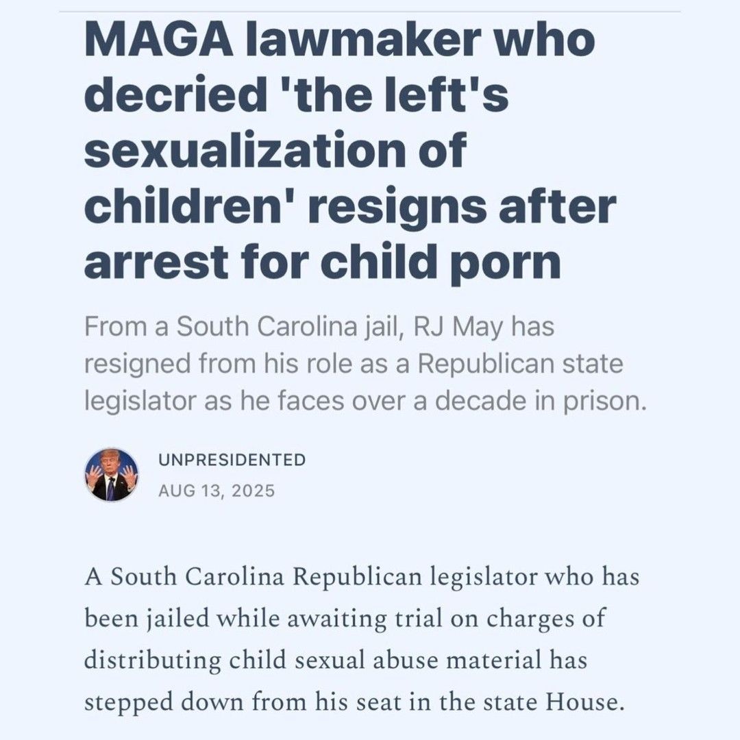 The MAGAphile who scream the loudest about “protecting kids from the left” are pedos about 90% of the time. #SouthDakotaTruth