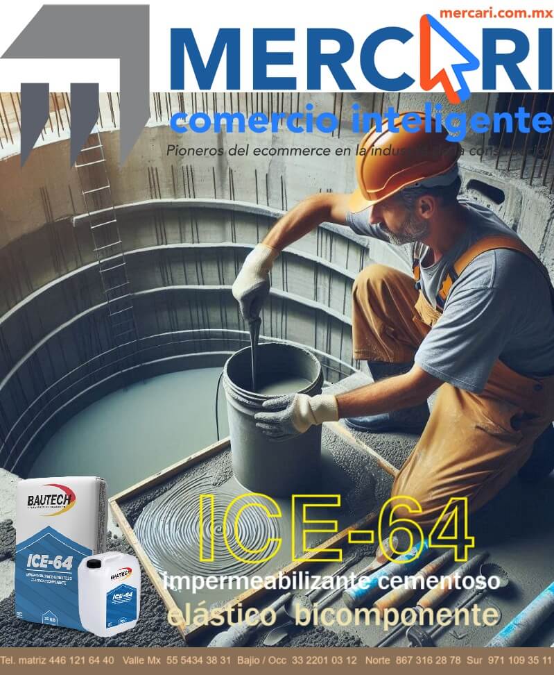 mercariobras's tweet photo. #ICE64 de #Bautech #Impermeabilizante #cementoso #elastico #bicomponente. Usos en #Cisternas, #piscinas #drenajes #cimentaciones #jardineras, #tanques charolas de #baño #tuneles #filtraciones #agua #plantastratamiento #mantenimiento #construccion #ecommerce #inboundmarketing https://t.co/3WeER27hnq
