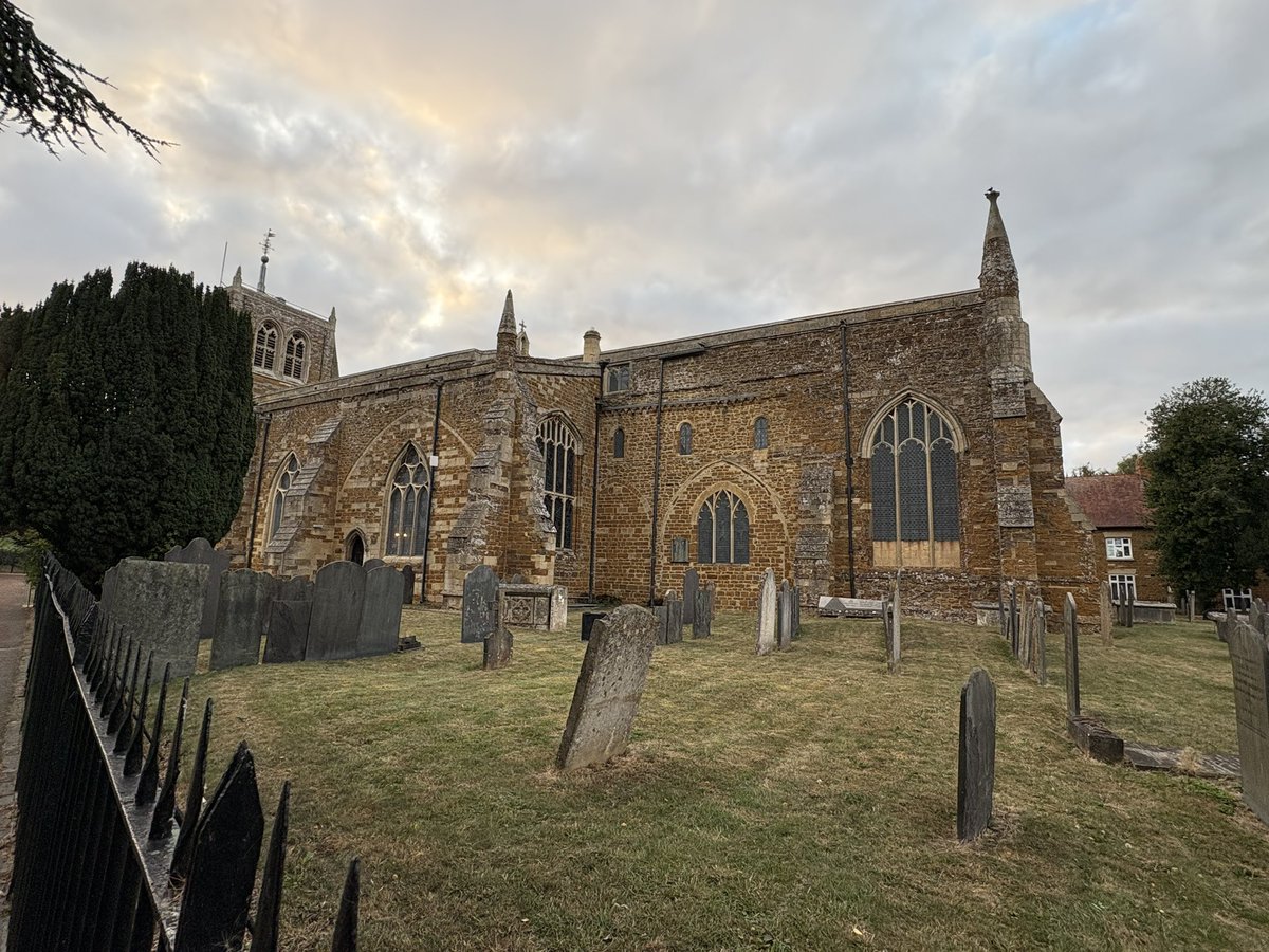 Made it to Rothwell for the night. It has a very impressive church! Bells were ringing and light was on but couldn’t seem to get in (which is fair for safety if it’s ringing practice)
It seems quite unusual in its structure but beautiful. 
Hoping for a restful night.